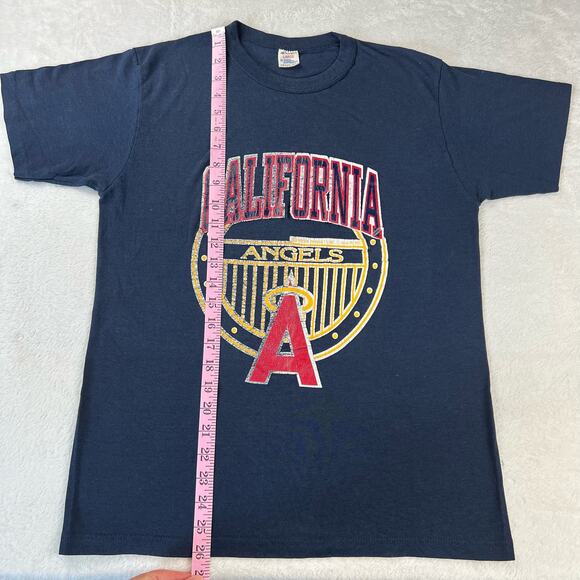 Champion vintage California Angels Baseball T-shirt size large navy blue - Picture 5 of 10
